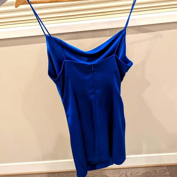 Zara Dresses Zara Silk Mini Dress Blue Poshmark